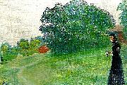 Carl Larsson suzanne som roda korssyster-syrener vid farfarsgarden oil painting reproduction